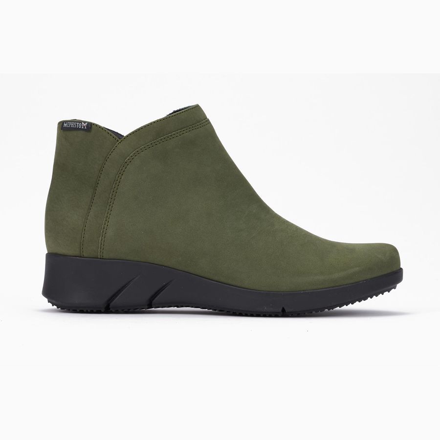 Mephisto MARGAUX Nubuck Női Bakancs - Olivazöld, HU-61722